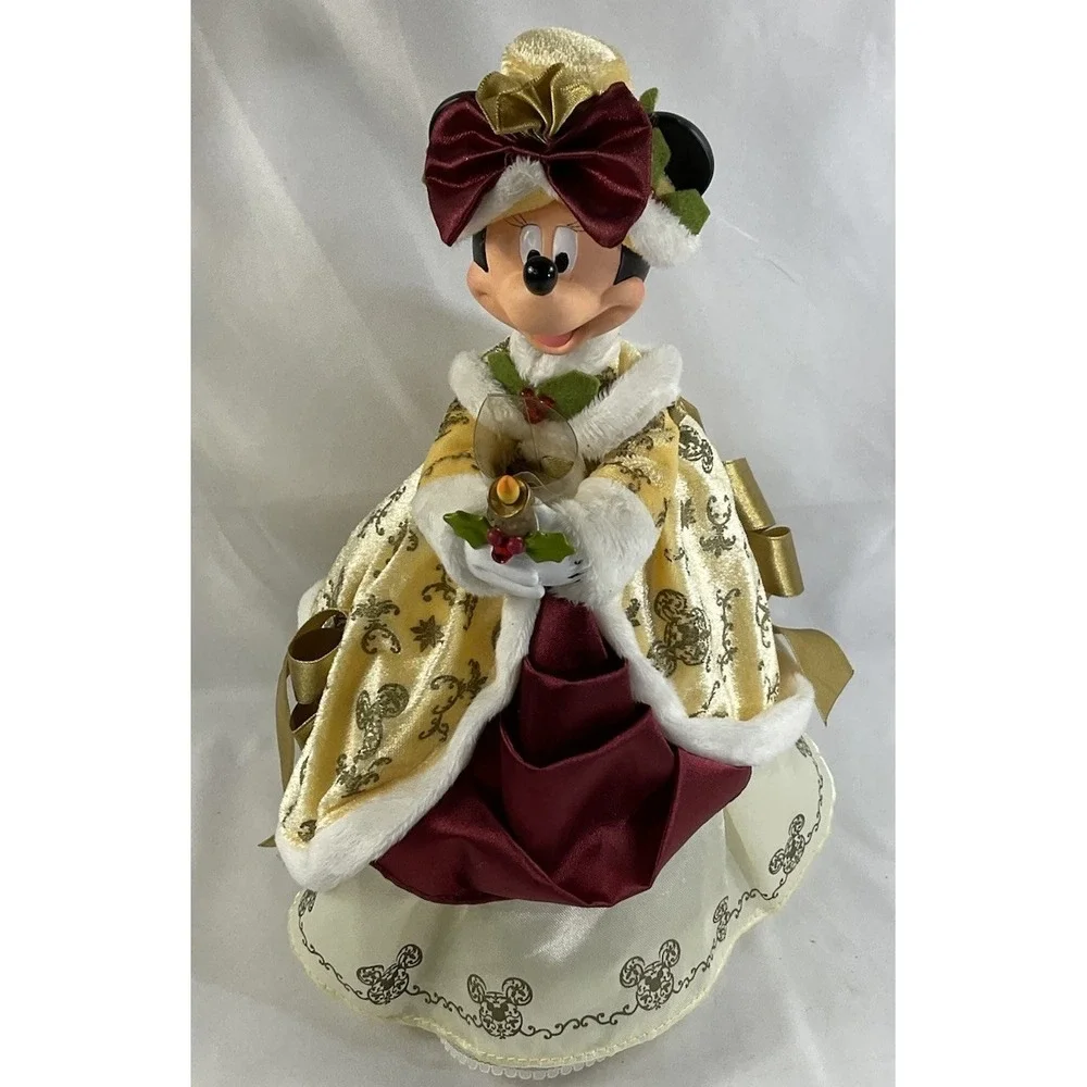 2010 RARE Disney Minnie Mouse Victorian Christmas Topper For Tree 12